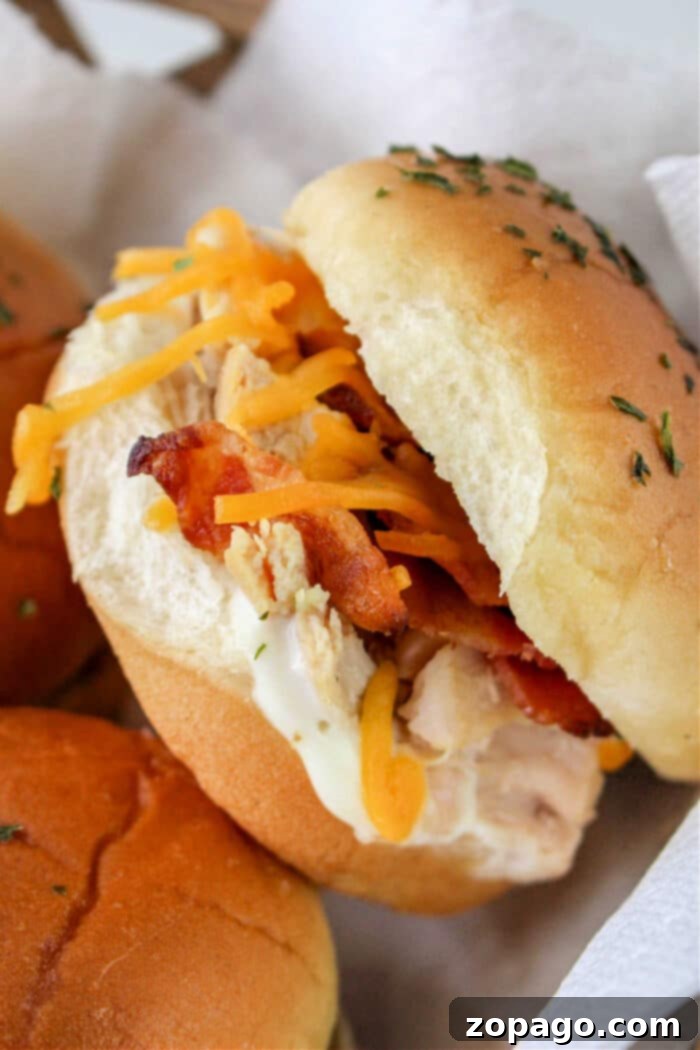 Savory Chicken Bacon Ranch Sliders 8 Chicken Bacon Ranch Sliders