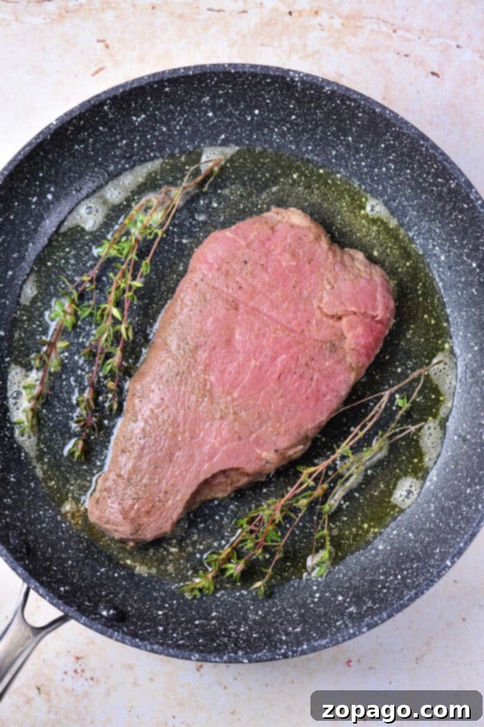 Cooking Chuck Steak to Perfection 6 How to Cook Chuck Steak on Stove perfectly, showing the beautiful crust.