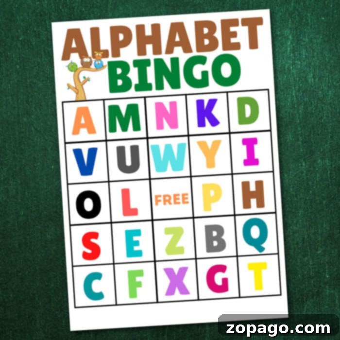 Ready for Kindergarten 4 alphabet bingo game for early learners