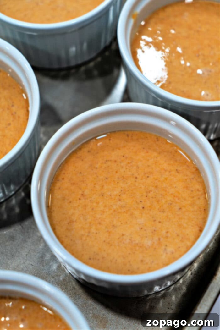 Individual No-Crust Pumpkin Pies 4 Crustless Pumpkin Pie Weight Watchers version with a lighter filling.