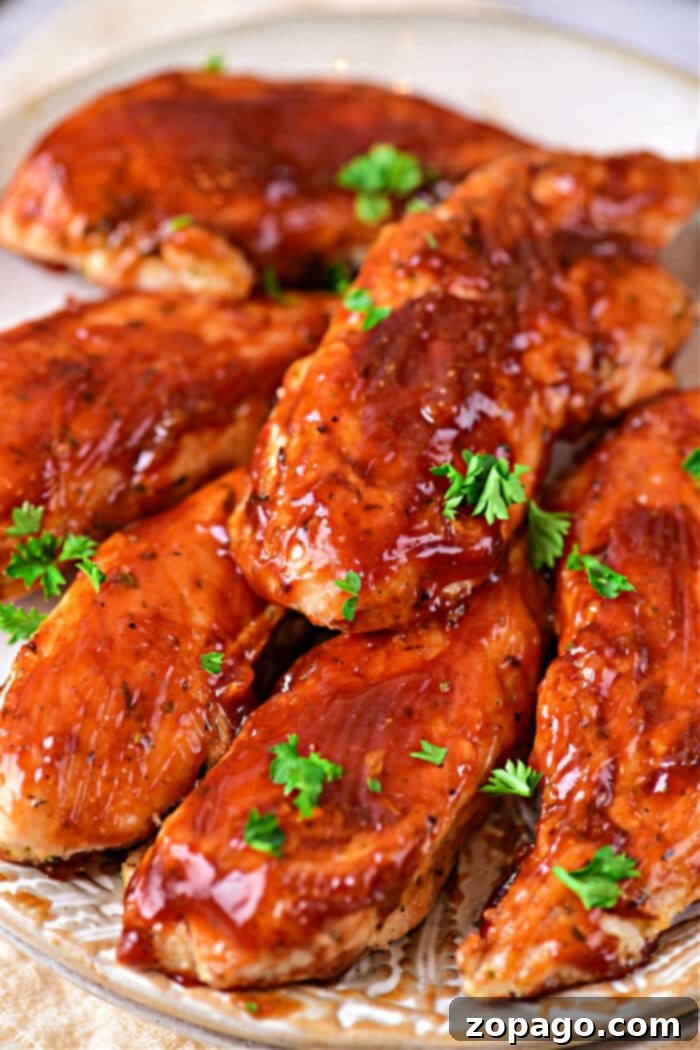 Naked Oven Chicken Tenders 2 Oven Baked Chicken Tenders No Breading, perfectly glazed with barbecue sauce