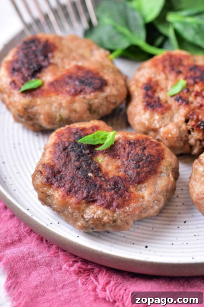 Easy Oven-Baked Sausage Patties 2 Sausage Patties in Oven