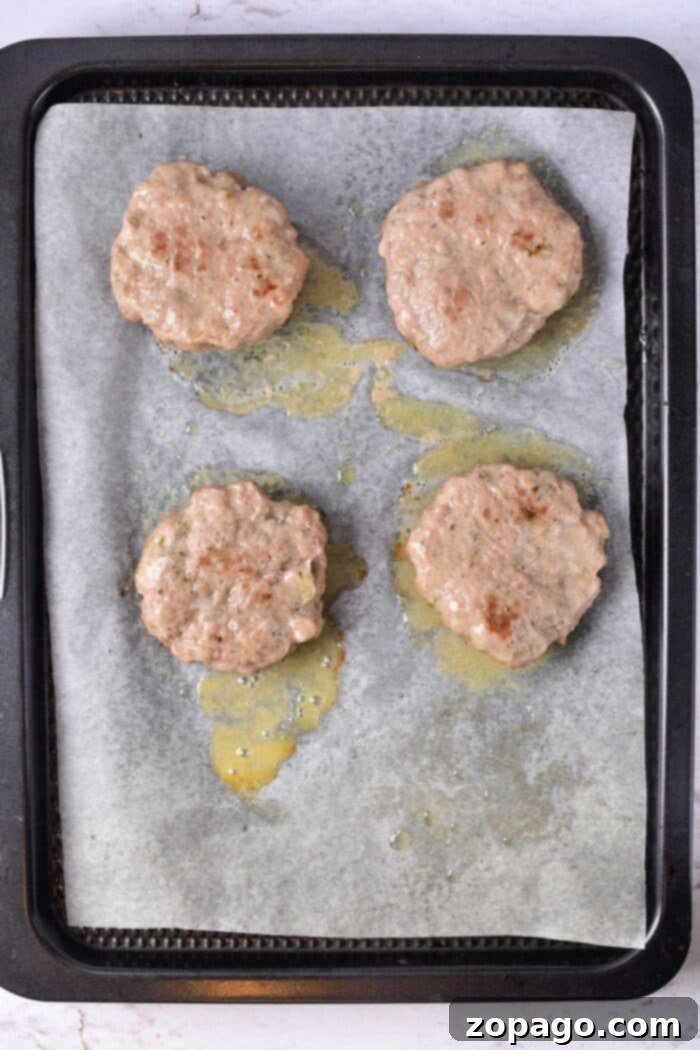 Perfectly Baked Sausage Patties 5 Cooking Sausage Patties in Oven - Golden Brown