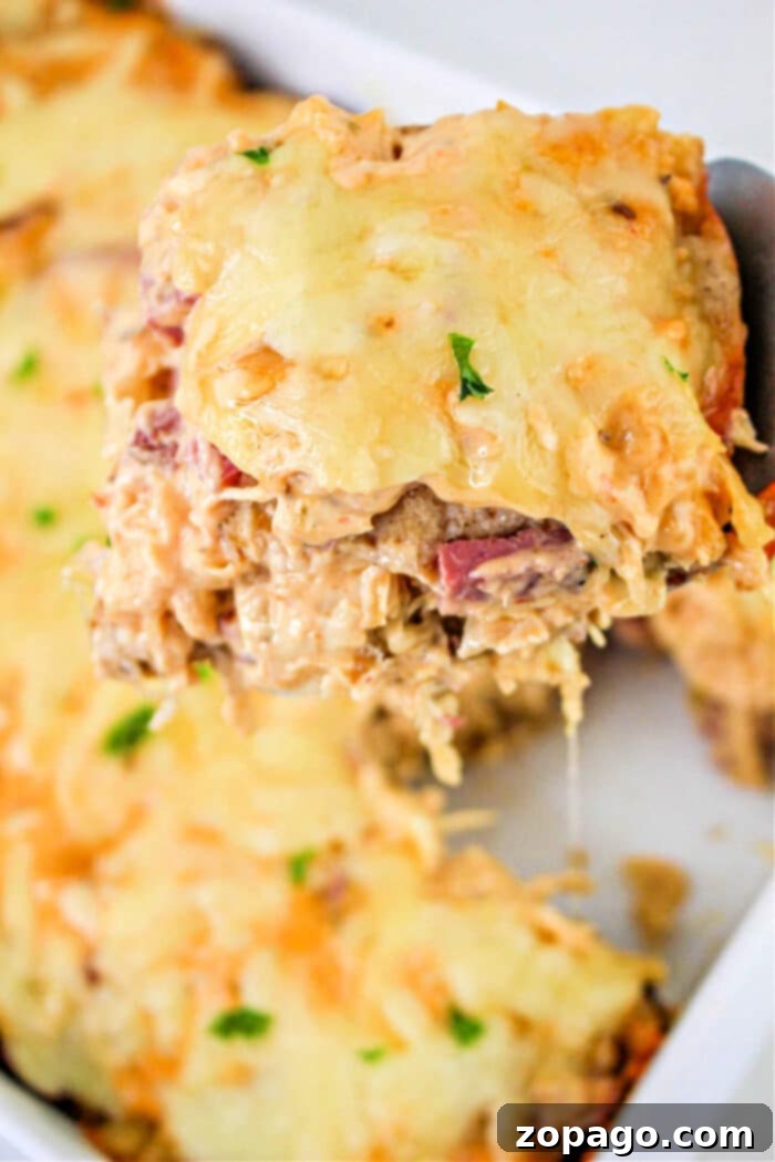 Hearty Corned Beef Casserole 6 Corned Beef Casserole, cheesy and golden brown