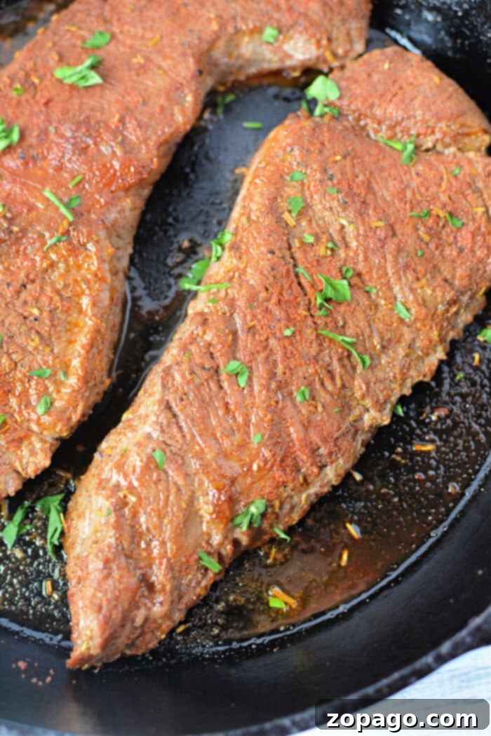Perfectly Tender Oven Tri Tip 5 Oven-baked tri-tip showing a perfect crust and juicy interior, cooked at 425F initially.