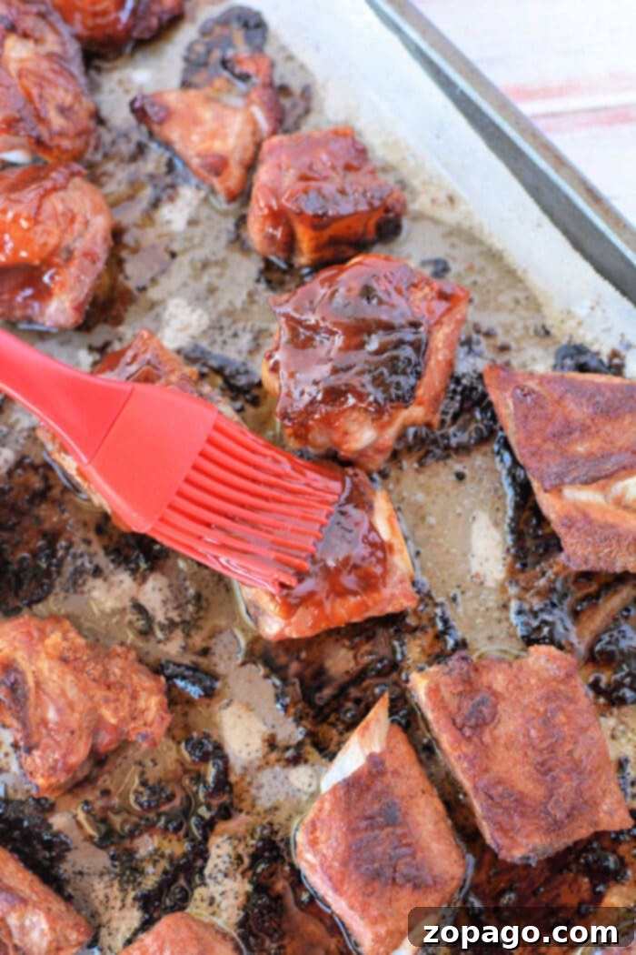 Tender Oven BBQ Riblets 7 Pork Riblets in Oven