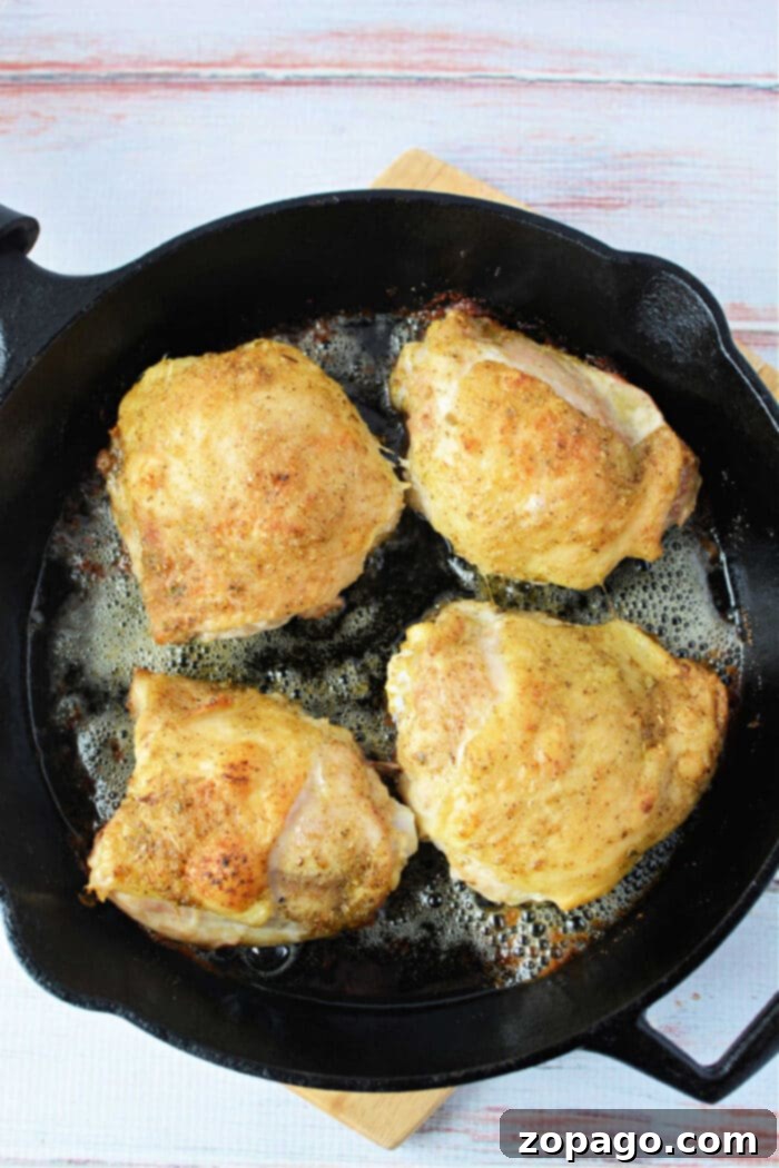 Golden Crispy Chicken Thighs 5 How Long to Bake Bone-in Chicken Thighs