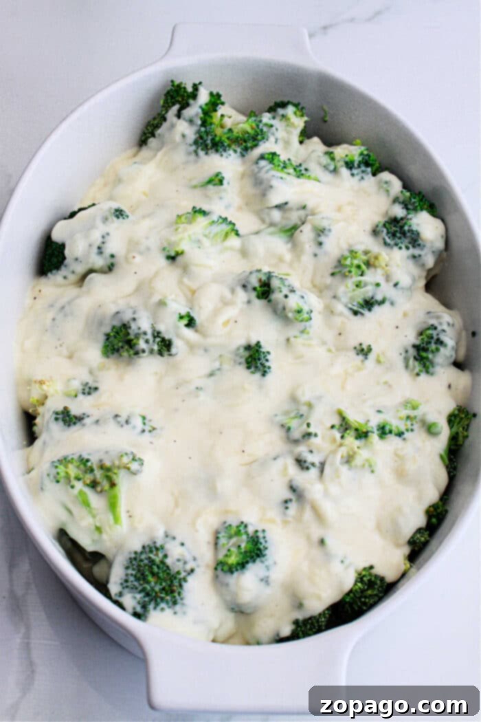 Cheesy Baked Broccoli 6 Au Gratin Broccoli with a rich, bubbling cheese sauce.