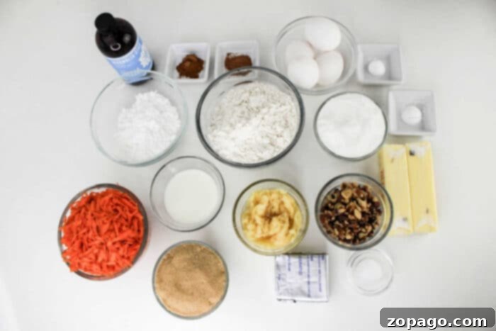 Ingredients in Carrot Pound Cake