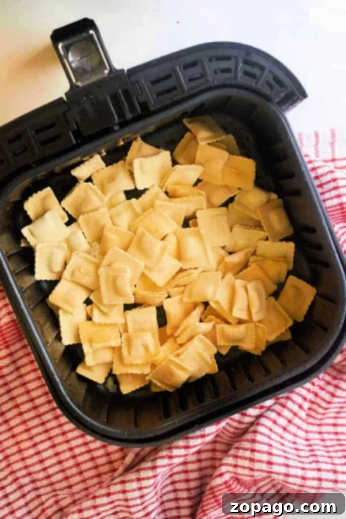 Quick and Tasty Frozen Ravioli 3 How to achieve crispy frozen ravioli in an air fryer