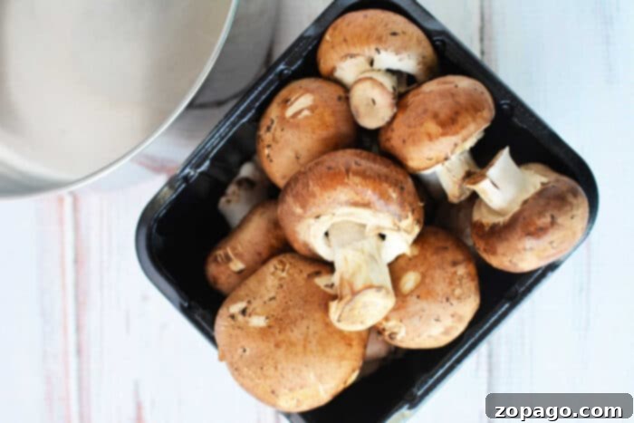 Simmered Mushrooms 4 The best way to cook baby bella mushrooms for tenderness and flavor.