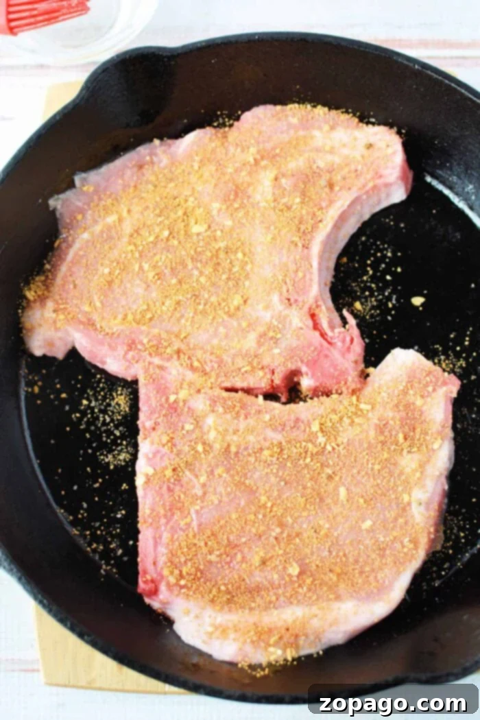 Juicy Broiled Pork Chops 5 broiled pork chops with dry rub