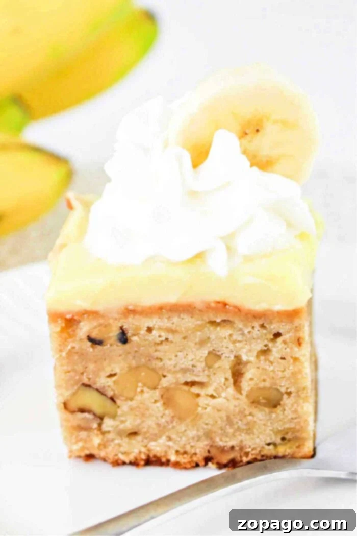 Everyday Banana Cake 7 One Layer Banana Cream Cake