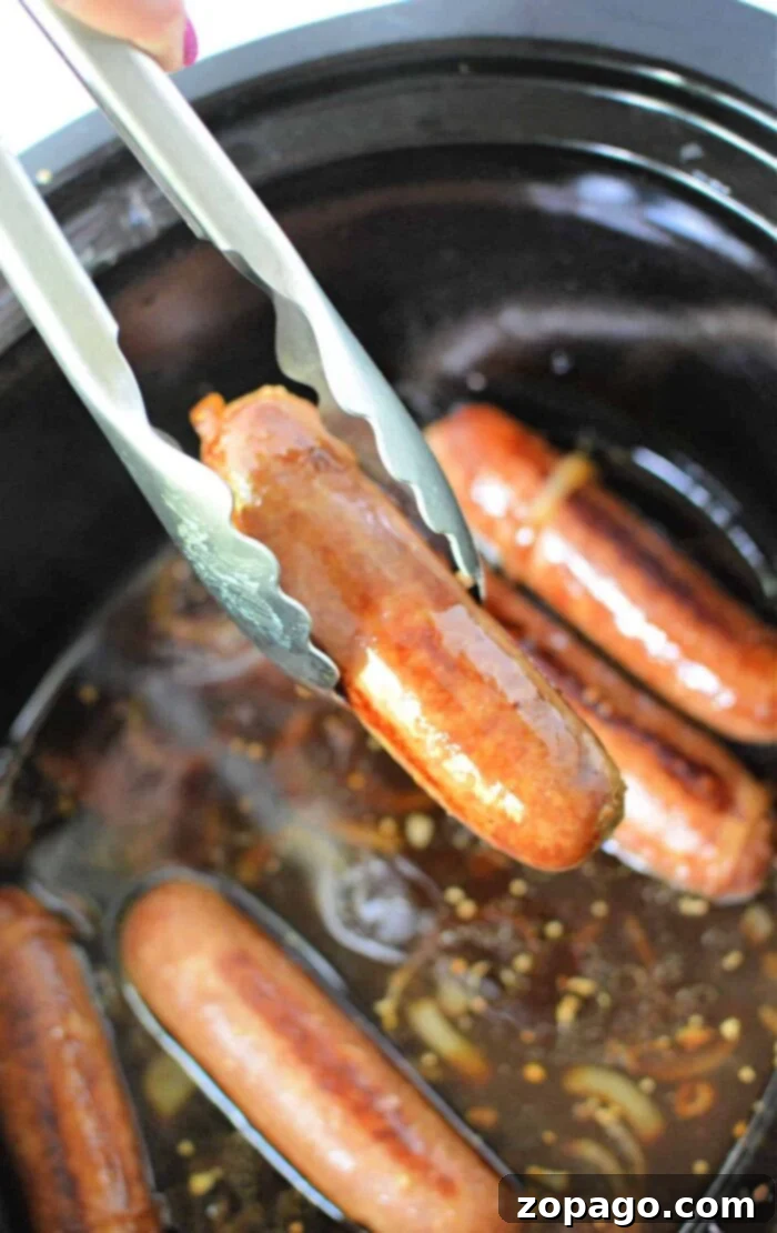 Tender Slow Cooker Bratwurst 4 Crockpot Brats