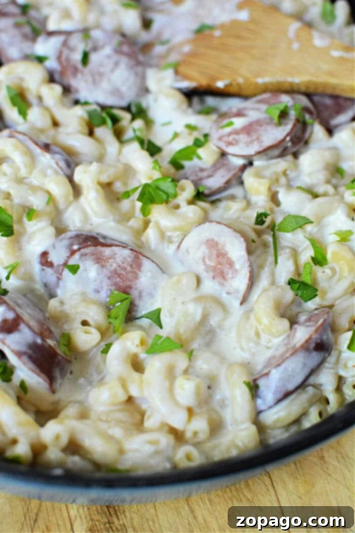 Hearty Kielbasa Pasta Skillet 2 Creamy One-Pot Kielbasa and Pasta Skillet