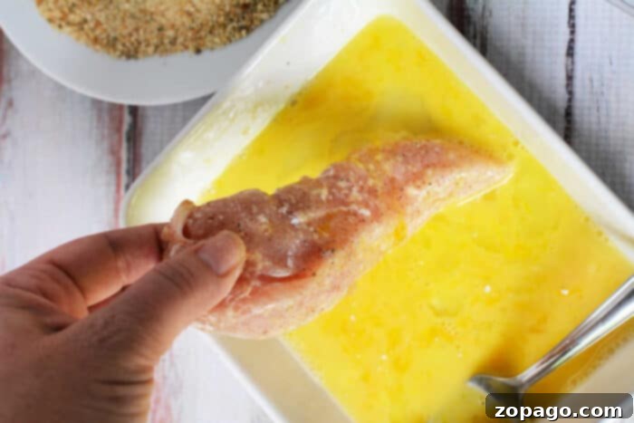 Crispy Chicken Tender Basket 4 How to bread chicken with eggs and breadcrumbs