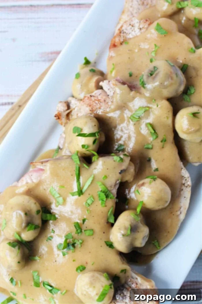 Pork Chop Mushroom Gravy