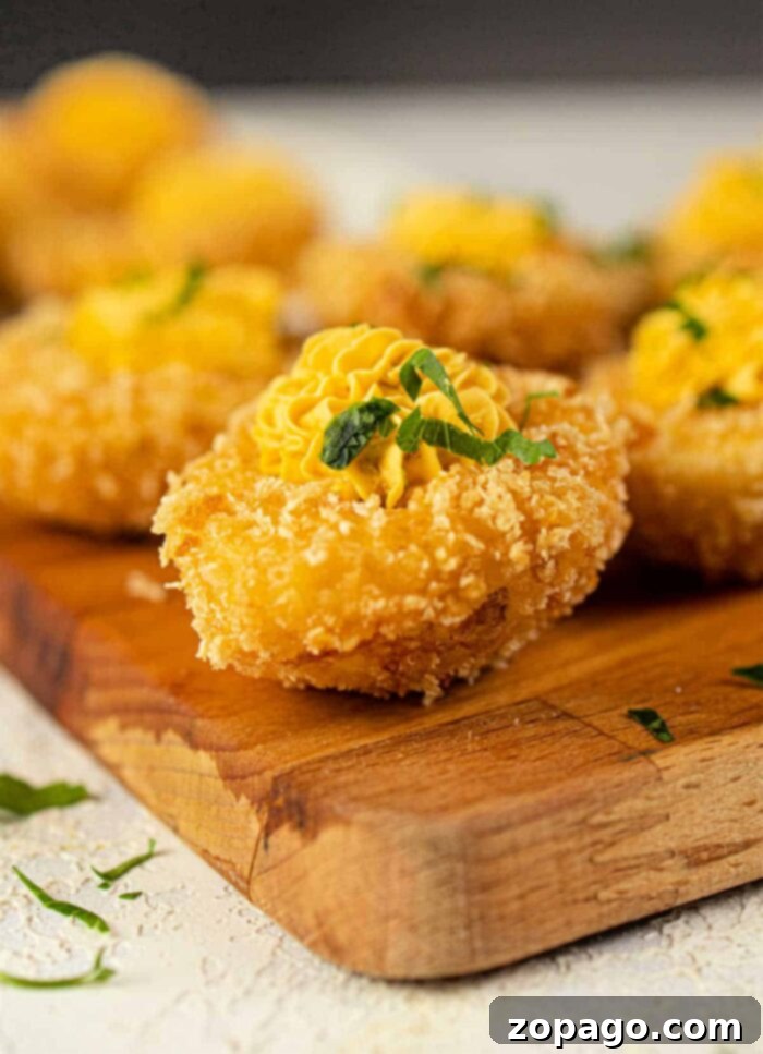 Golden Deviled Poppers 9 How to Make Fried Deviled Eggs