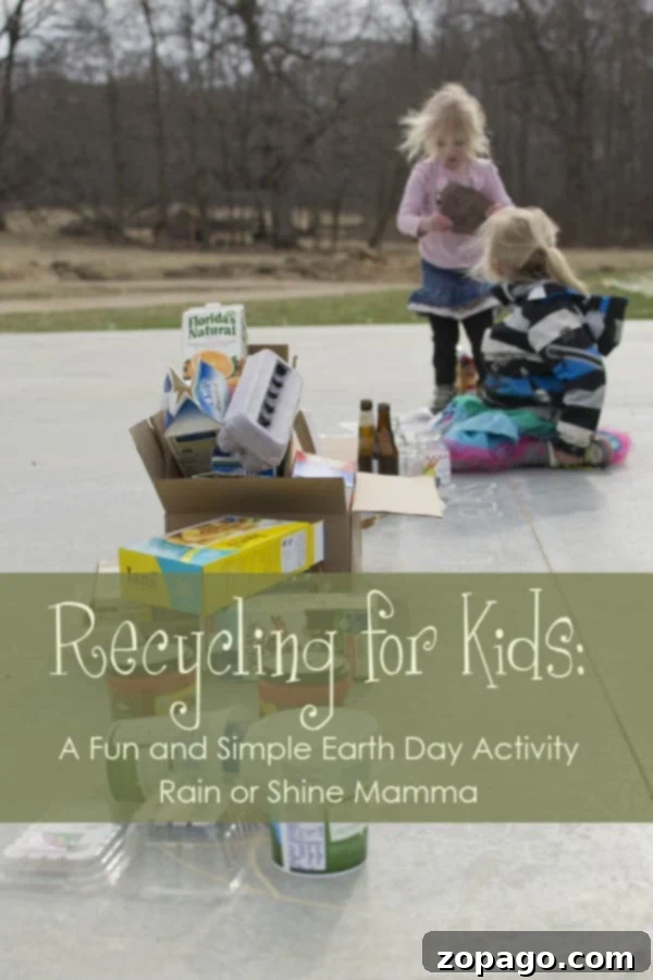 Eco Adventures for Kids this Earth Day 5 Recycling activities for kids showing various crafts made from repurposed household materials.