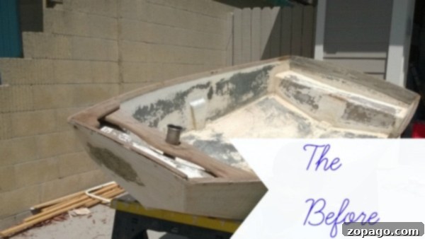 Repurposing an old boat into a DIY reading nook for kids