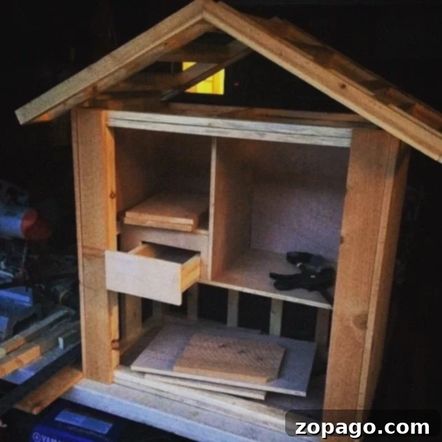 Designing and personalizing your own Little Free Library project. A close-up view of a beautifully decorated DIY Little Free Library.