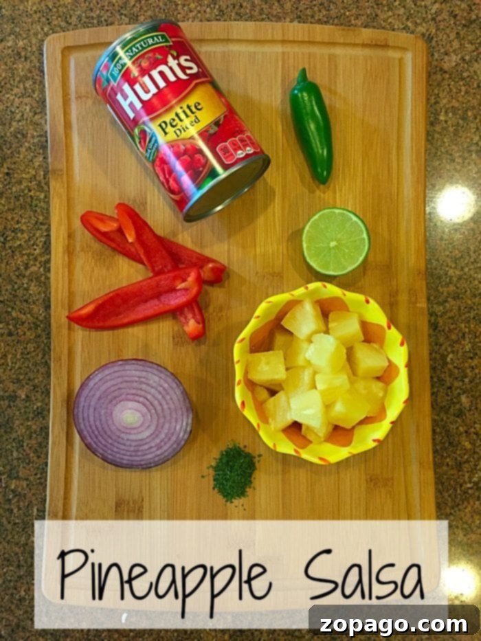 Quick and easy pineapple salsa, ready in minutes with fresh ingredients. Easy 5-minute pineapple salsa recipe, fresh and delicious for any occasion