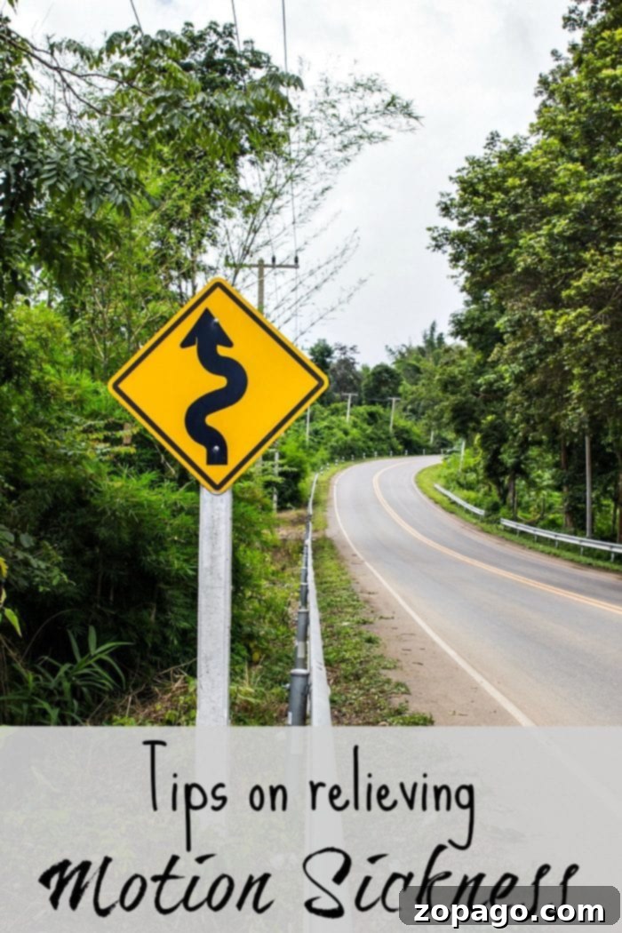 Essential tips for preventing car sickness naturally on road trips and boat journeys. A family smiling, preventing car sickness on a scenic road trip with a beautiful mountainous background.