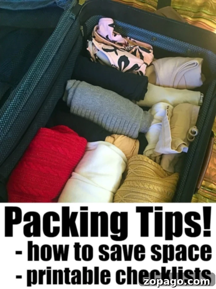 Free Vacation packing list plus tips and tricks on what to pack when you're going on a vacation. Things will make your trip easier with kids on vacation. #printable #vacation #checklist Packing tips for family vacations