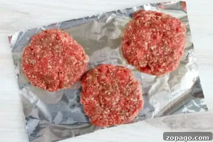 Salisbury Steak 3 instant pot hamburgers in foil