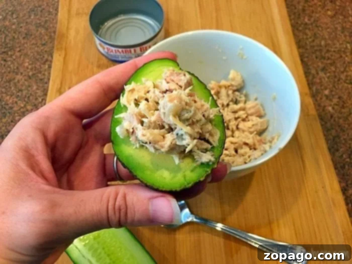Tuna Stuffed Avocado: A Quick, Healthy, and Satisfying Low Carb Lunch Low carb tuna stuffed avocado