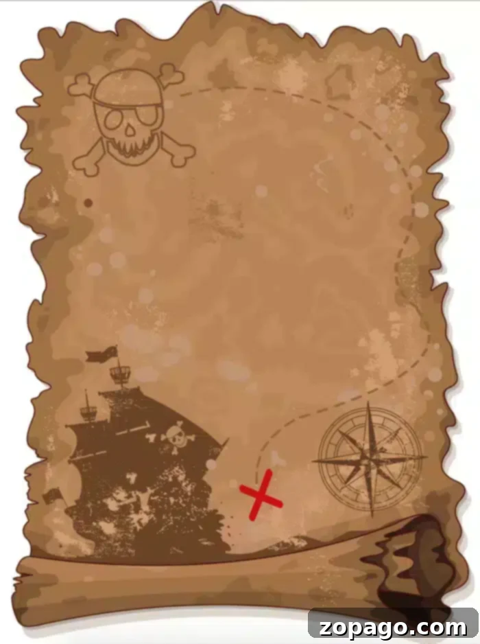 Printable Quest Map 4 Printable pirate map template for Talk Like a Pirate Day activities
