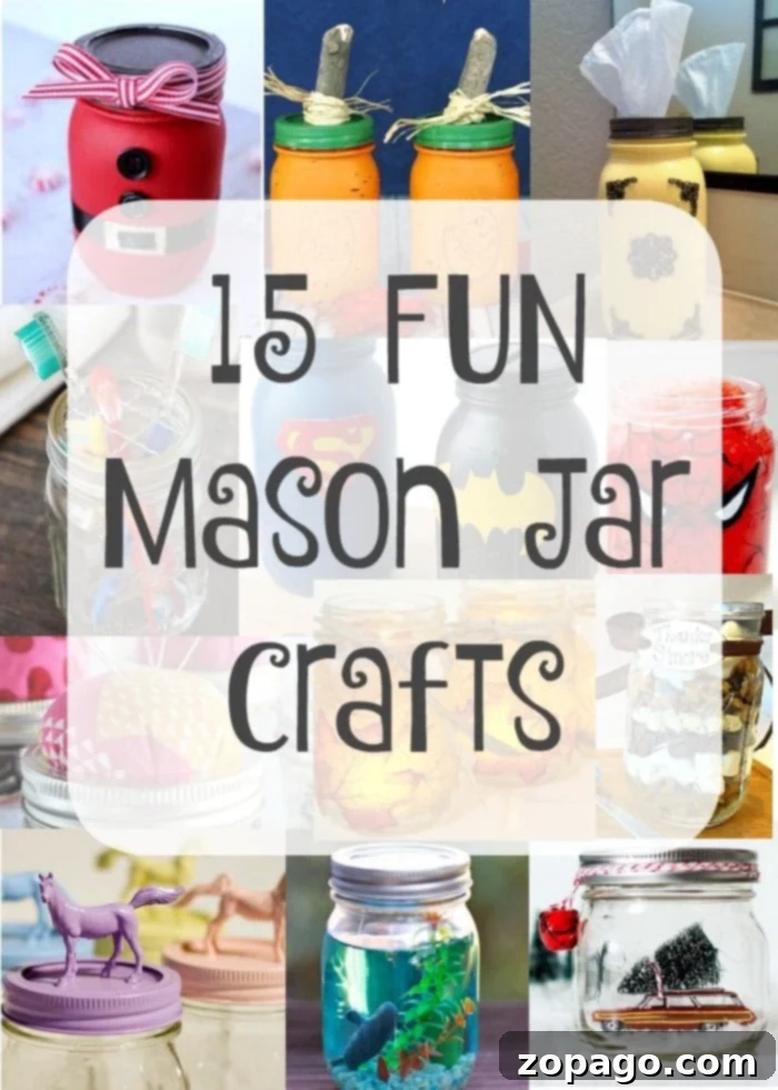 Discover amazing Mason jar crafts for all ages! Creative mason jar crafts for kids and adults