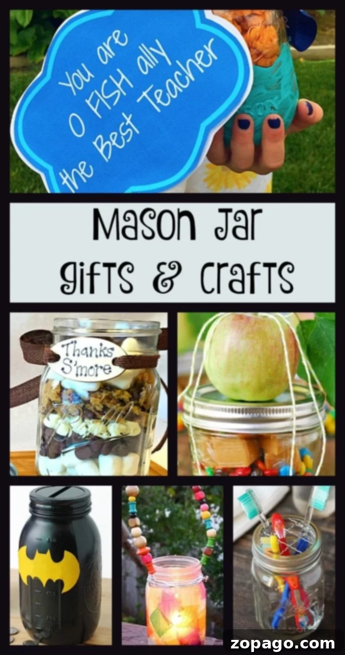 Explore a world of mason jar crafts: gifts, decor, and kid-friendly projects. Assortment of creative mason jar crafts