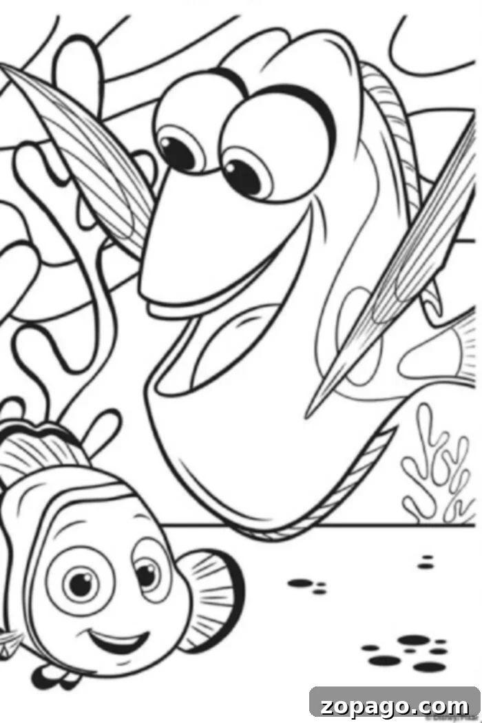 Finding Dory Free Printable Coloring Pages 2 Finding Dory Coloring Pages