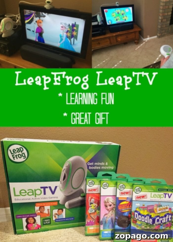 LeapFrog LeapTV: Fun, active, and educational games for children. #LeapFrog #LeapTV #KidsLearning LeapFrog LeapTV educational gaming system review for kids