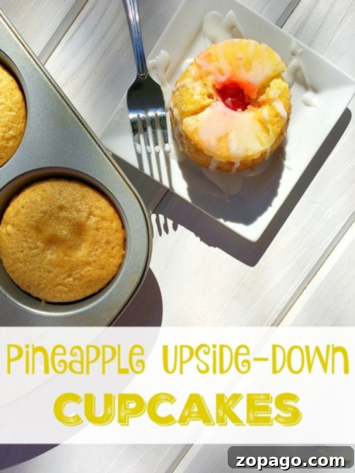 Pineapple upside down cupcakes and really easy muffin tin desserts to make and the kids love them! Mini size cakes you can make using ingredients from the Dollar Store. If you love muffin tin recipes this is a fun one to try. #muffintin #dessert #pineappleupsidedown #cupcakes #cake pineapple upside down cupcakes