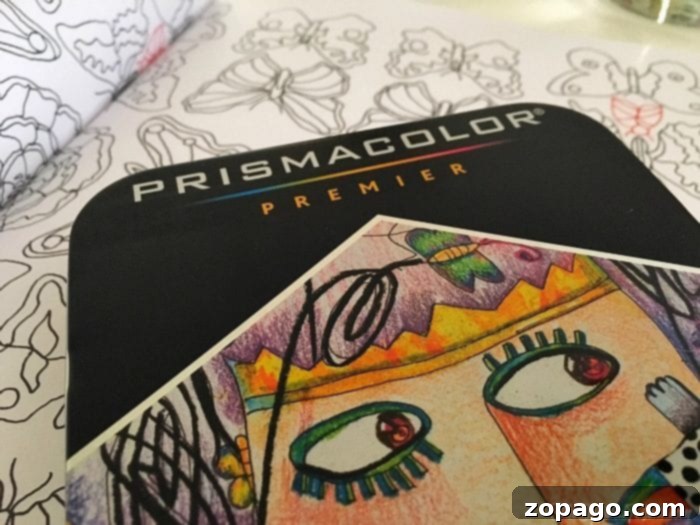 Uncork Creativity Your Guide to a Stellar Color and Sip Party 5 Friends gathered around a table, engrossed in coloring intricate designs in their adult coloring books, with colored pencils and drinks at hand, enjoying a relaxed and easy party.