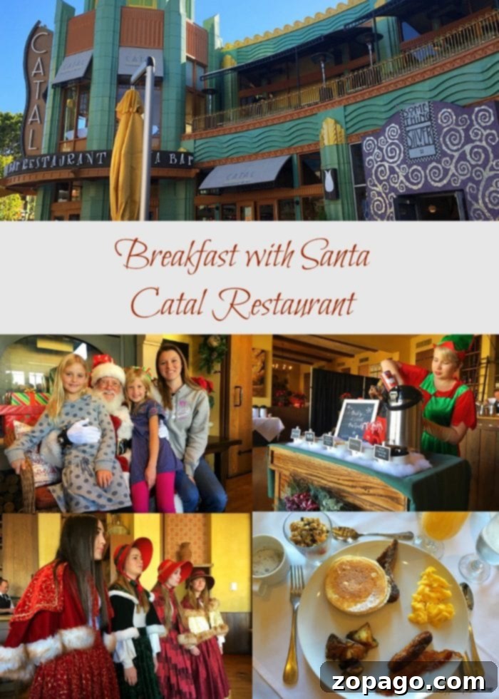 Santa's Magical Breakfast at Downtown Disney 2 Catal restaurant in Downtown Disney, decorated for the holidays