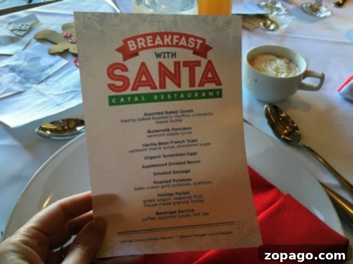 Santa's Magical Breakfast at Downtown Disney 4 Delicious breakfast spread at Catal restaurant