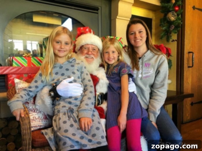 Santa's Magical Breakfast at Downtown Disney 7 Family enjoying breakfast with Santa in Downtown Disney