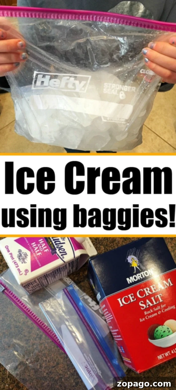 Making ice cream with baggies is a delightful and memorable family activity! A family enjoying bowls of homemade ice cream together, a perfect representation of fun family bonding