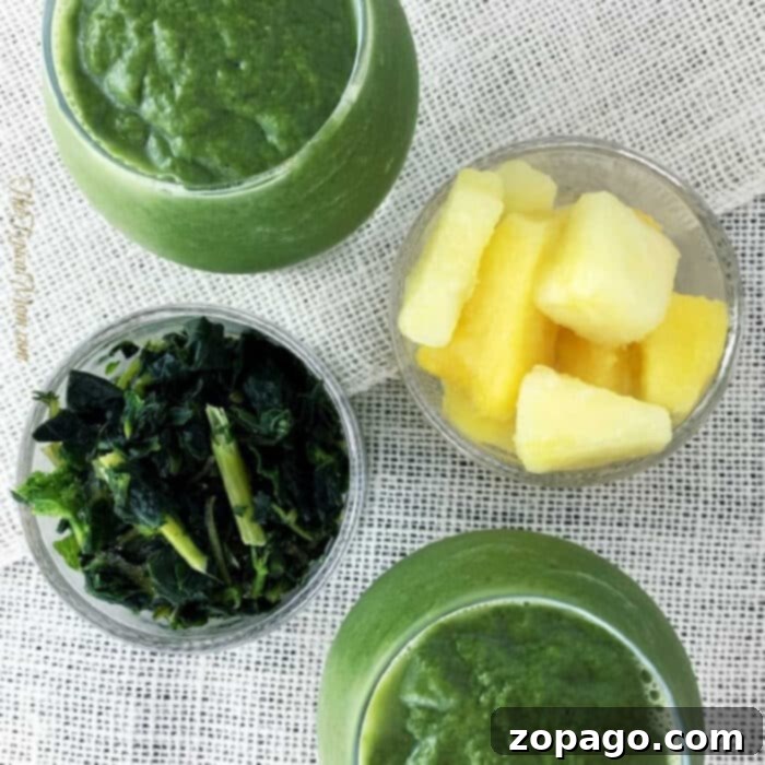 Green smoothie recipe filled with superfoods. Close-up of a vibrant superfood green smoothie, showcasing its healthy and refreshing appeal.