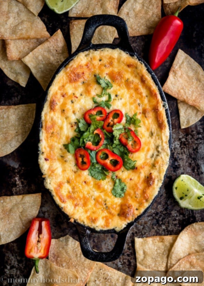 Sizzling Hot Dips 4 Hot corn and green chile dip, a vibrant and flavorful appetizer.