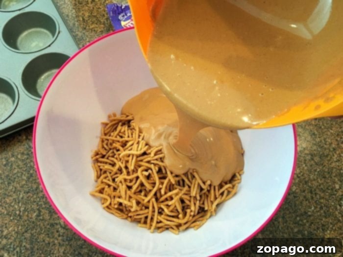 Classic Butterscotch Haystacks Recipe A plate of freshly made butterscotch haystacks, showcasing their golden color and crunchy texture.