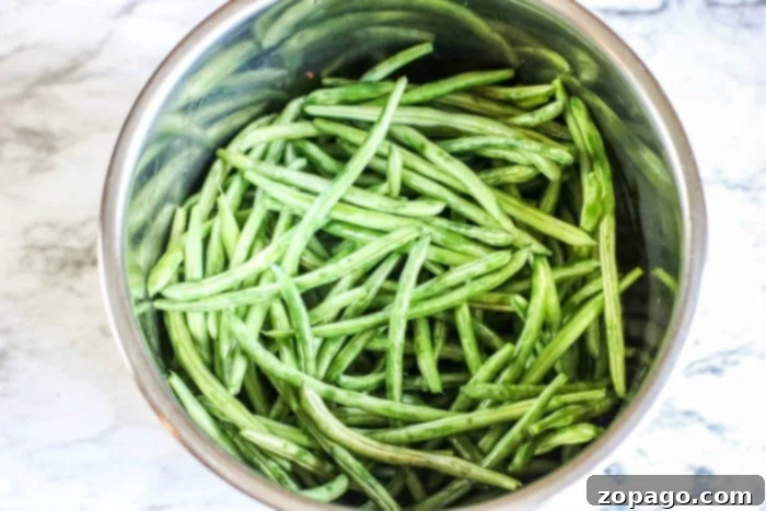 The Habit Copycat Fried Green Beans 3 Fresh green beans before being battered and fried