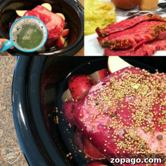 Ultimate Slow Cooker Corned Beef Brisket 3 Slow cooker corned beef brisket with cabbage and potatoes