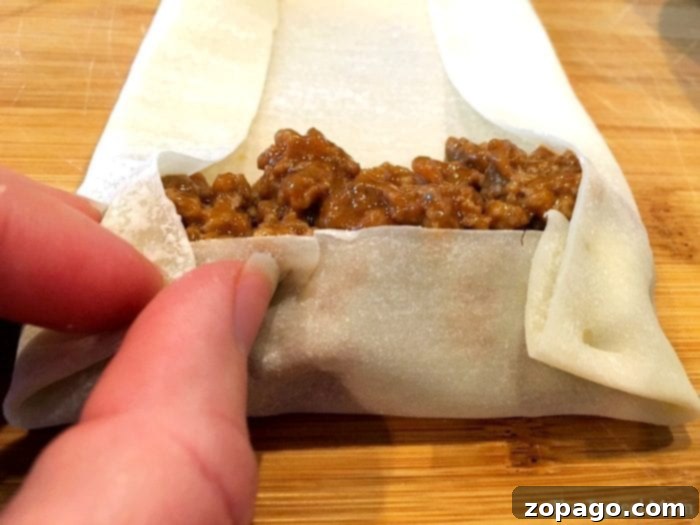 Crispy Sloppy Joe Rolls 3 Crispy homemade Sloppy Joe Egg Rolls ready to eat.