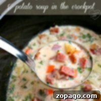 Hearty leftover ham soup, perfectly creamy and delicious