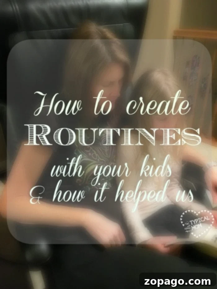 Kids Thrive on Routine 2 How to create routines with your kids early on and how it helped us parent multiple children...and save our sanity too!