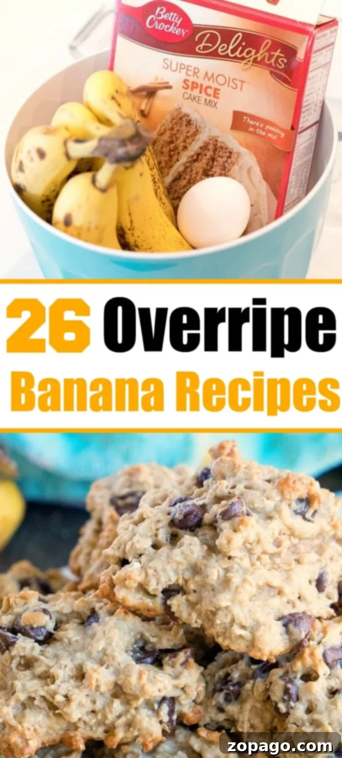 Versatile recipes for overripe bananas, perfect for breakfast, cookies, or bread overripe banana recipes